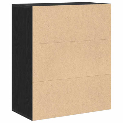 vidaXL Book Cabinet Black 60x30x71,5 cm Engineered Wood