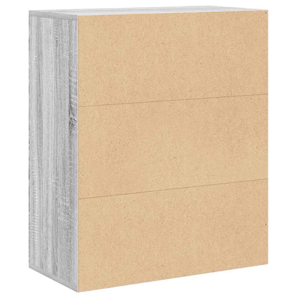 vidaXL Book Cabinet Grey Sonoma 60x30x71,5 cm Engineered Wood