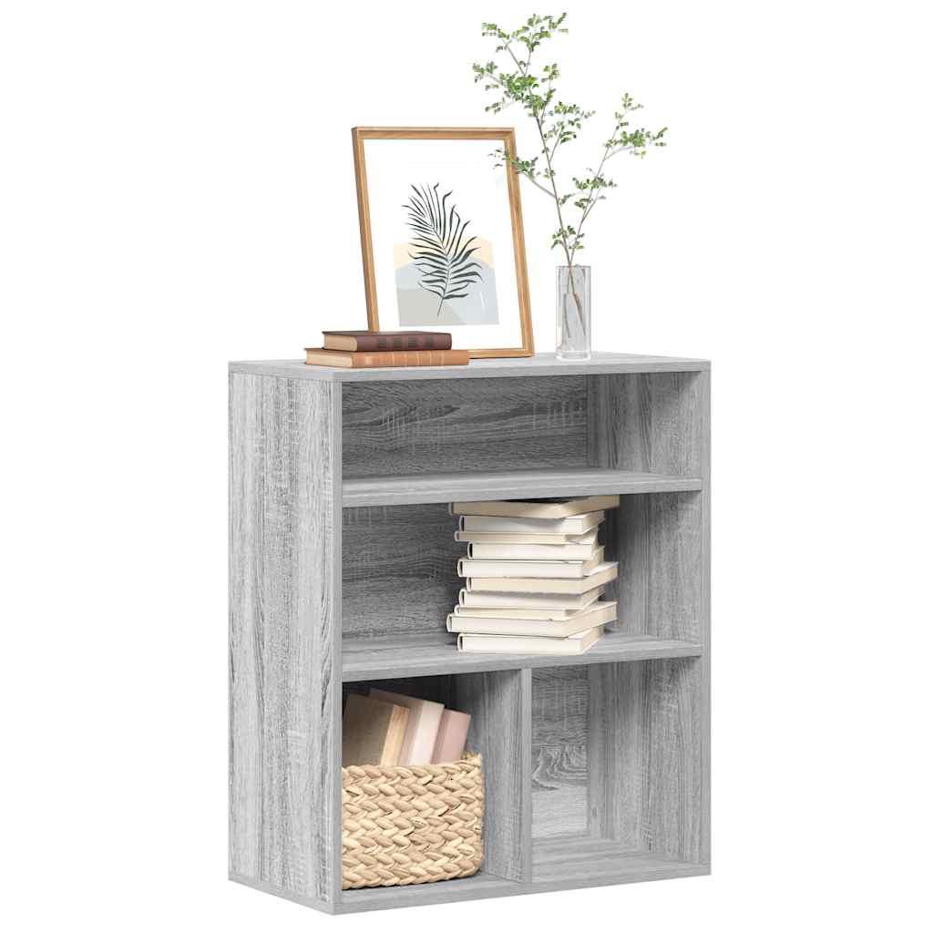 vidaXL Book Cabinet Grey Sonoma 60x30x71,5 cm Engineered Wood