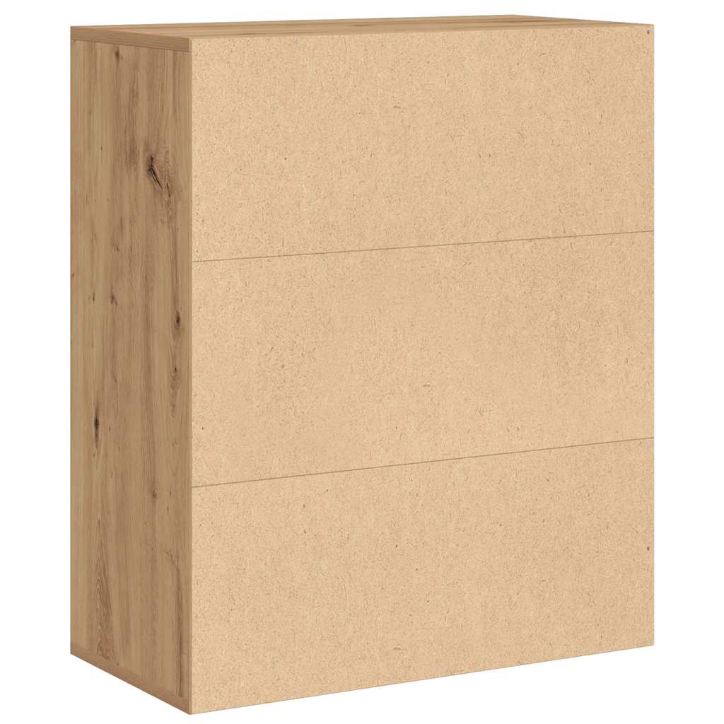 vidaXL Book Cabinet Artisan Oak 60x30x71.5 cm Engineered Wood