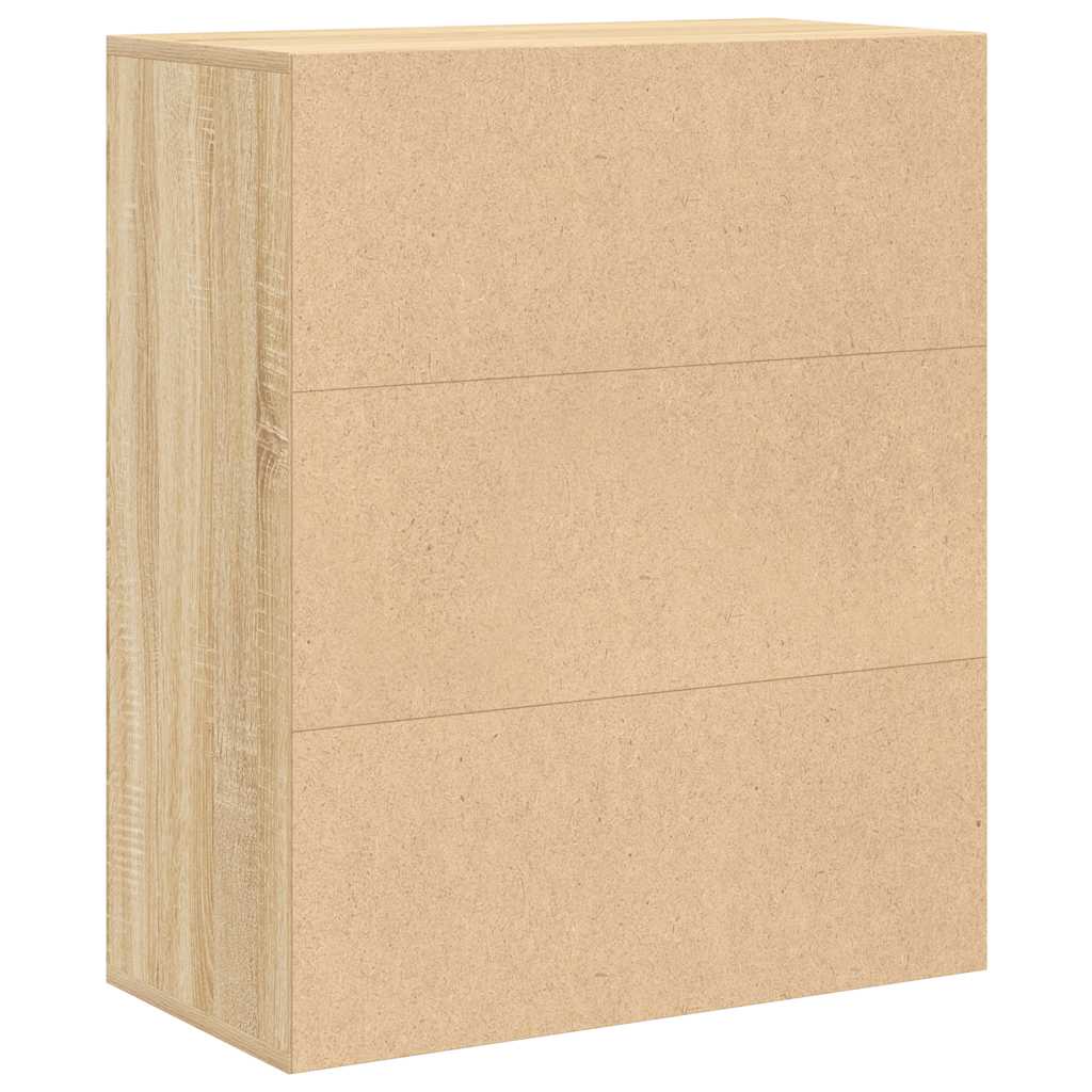 vidaXL Book Cabinet Sonoma Oak 60x30x71.5 cm Engineered Wood