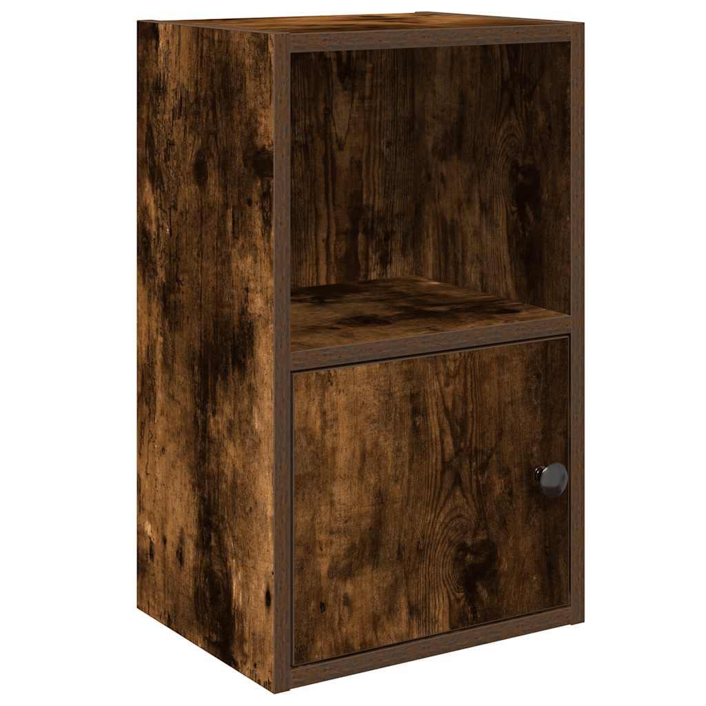 vidaXL Bookcase Smoked Oak 31x24x52 cm Engineered Wood
