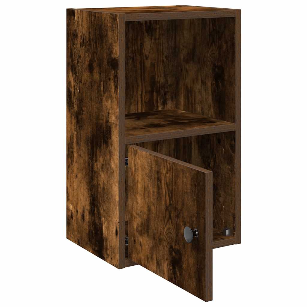 vidaXL Bookcase Smoked Oak 31x24x52 cm Engineered Wood