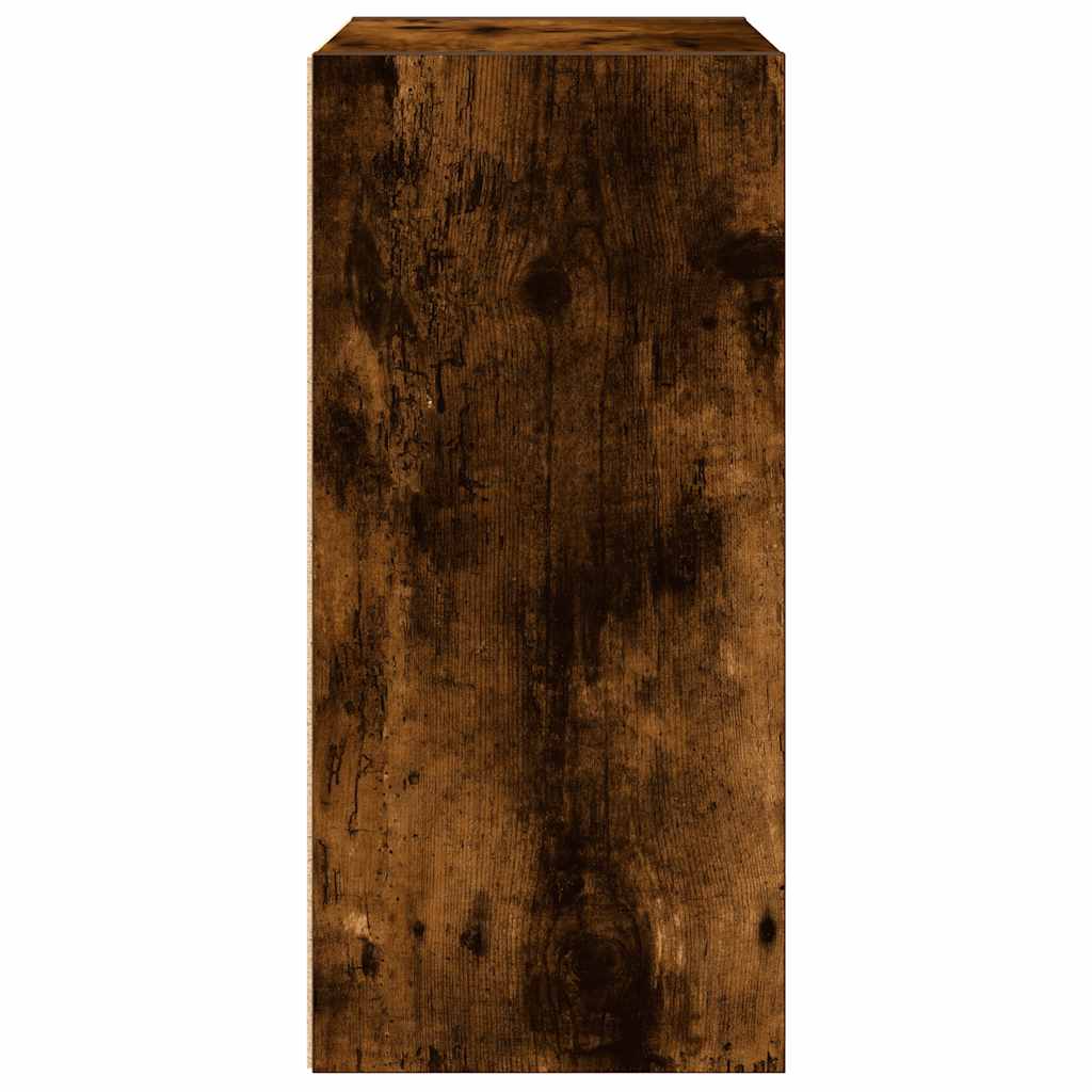 vidaXL Bookcase Smoked Oak 31x24x52 cm Engineered Wood