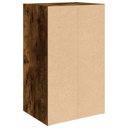 vidaXL Bookcase Smoked Oak 31x24x52 cm Engineered Wood