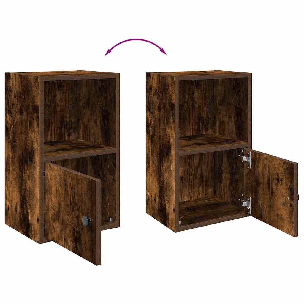 vidaXL Bookcase Smoked Oak 31x24x52 cm Engineered Wood