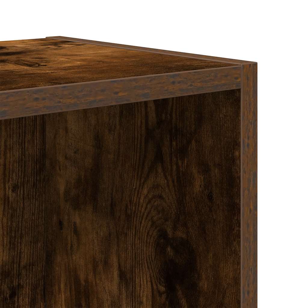 vidaXL Bookcase Smoked Oak 31x24x52 cm Engineered Wood