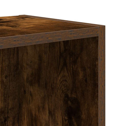 vidaXL Bookcase Smoked Oak 31x24x52 cm Engineered Wood