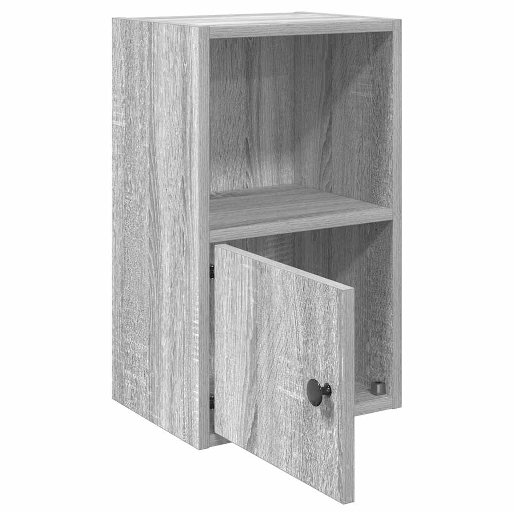 vidaXL Bookcase Grey Sonoma 31x24x52 cm Engineered Wood