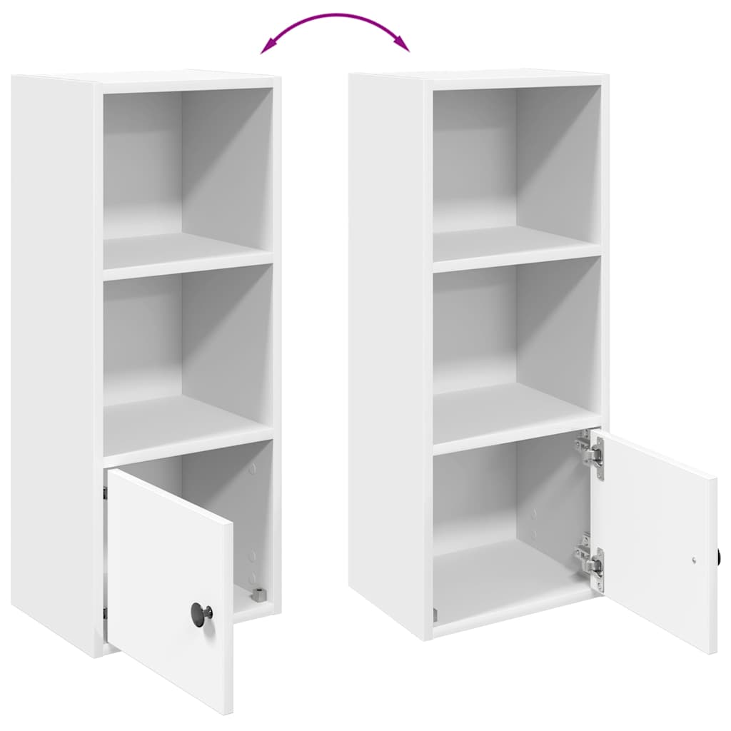 vidaXL Bookcase White 31x24x77 cm Engineered Wood