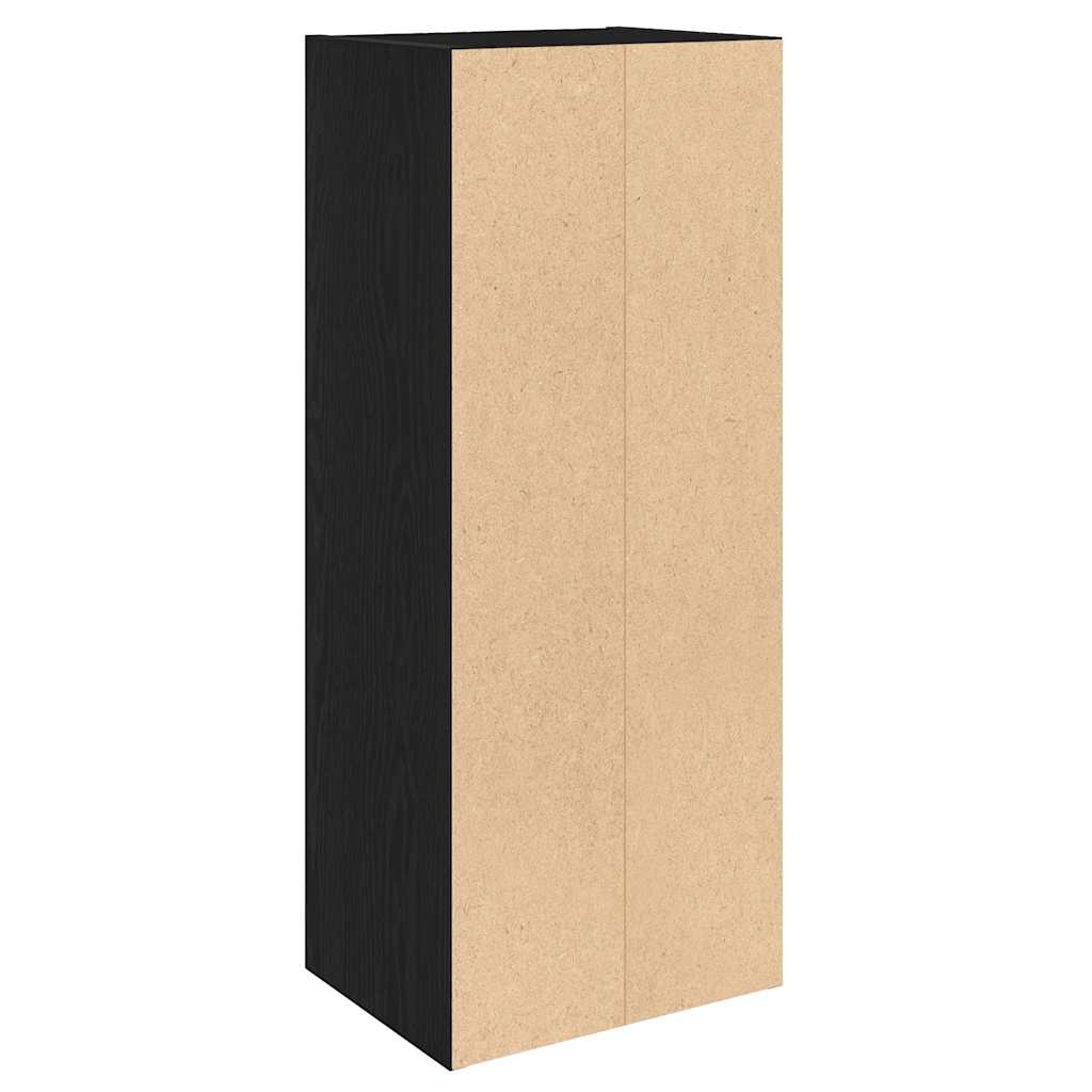 vidaXL Bookcase Black Oak 31x24x77 cm Engineered Wood