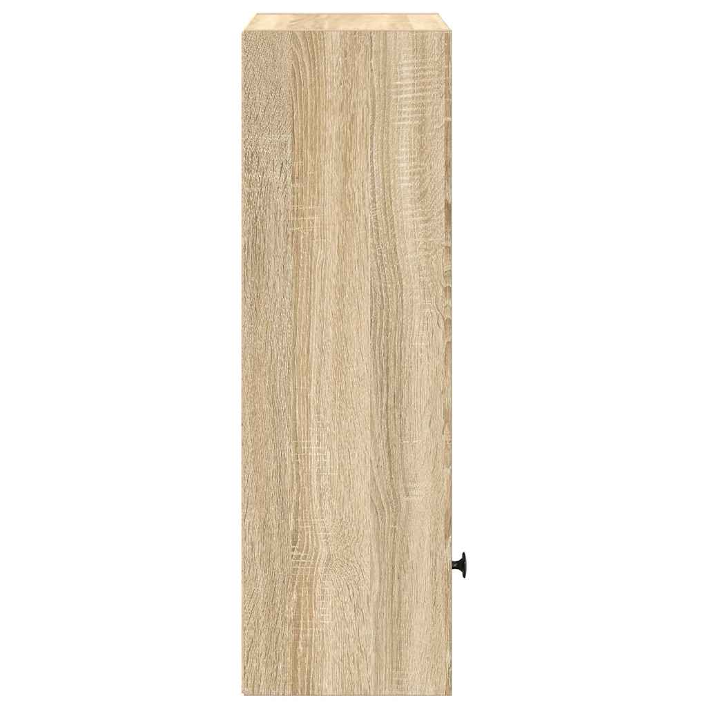 vidaXL Bookcase Sonoma Oak 31x24x77 cm Engineered Wood