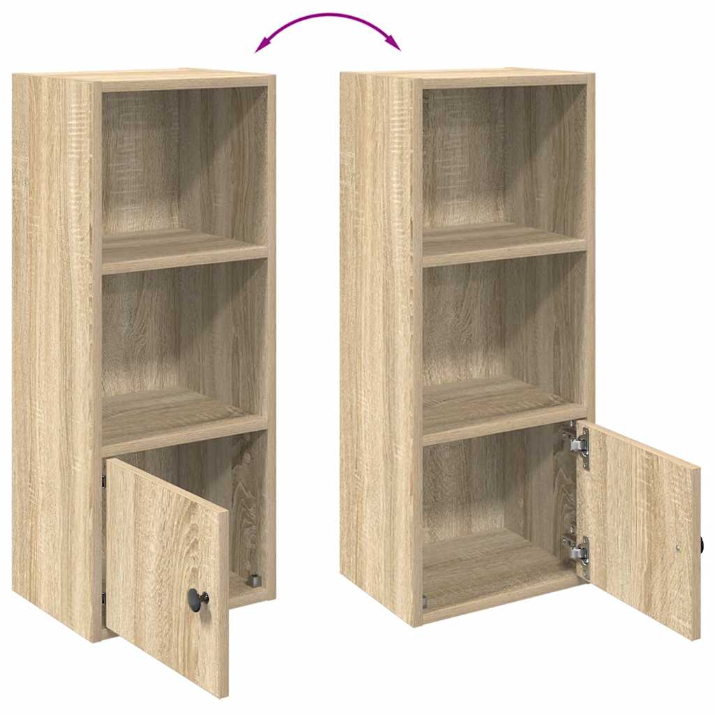 vidaXL Bookcase Sonoma Oak 31x24x77 cm Engineered Wood