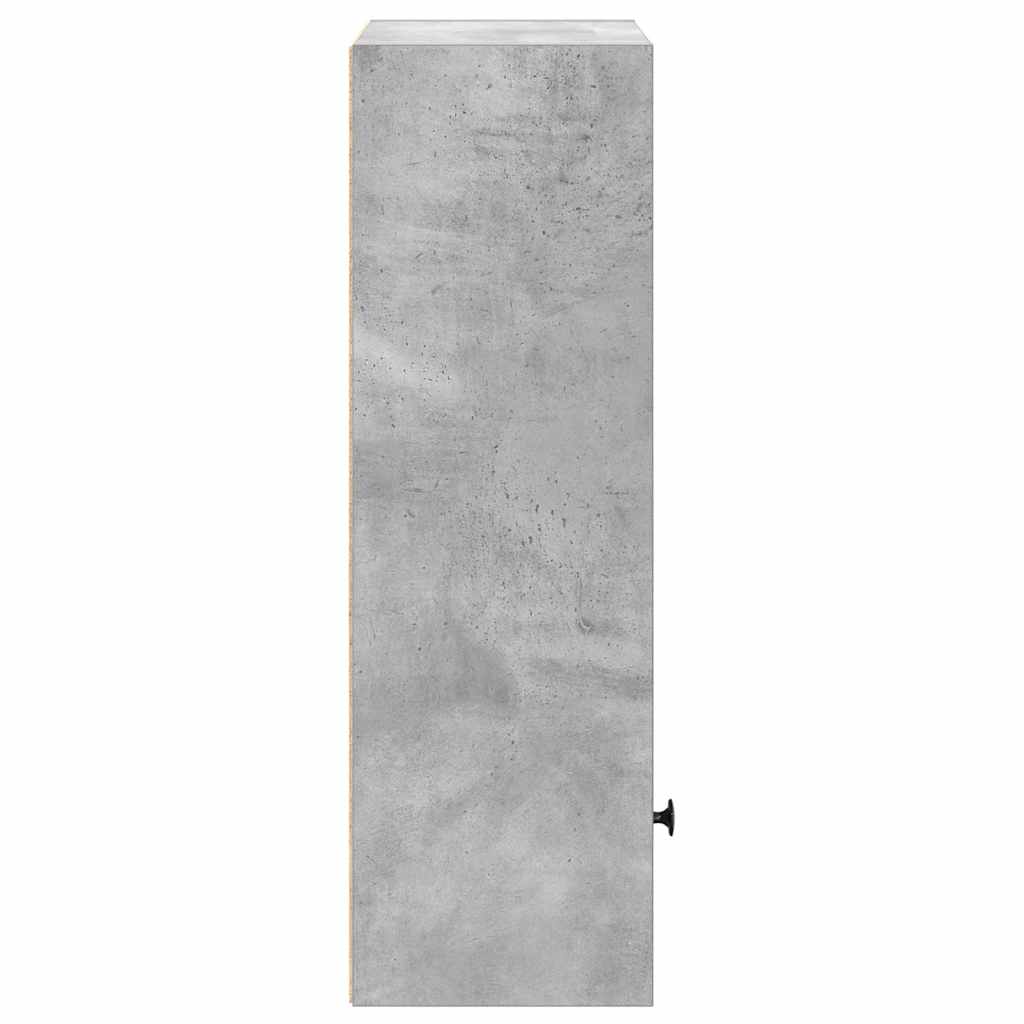 vidaXL Bookcase Concrete Grey 31x24x77 cm Engineered Wood
