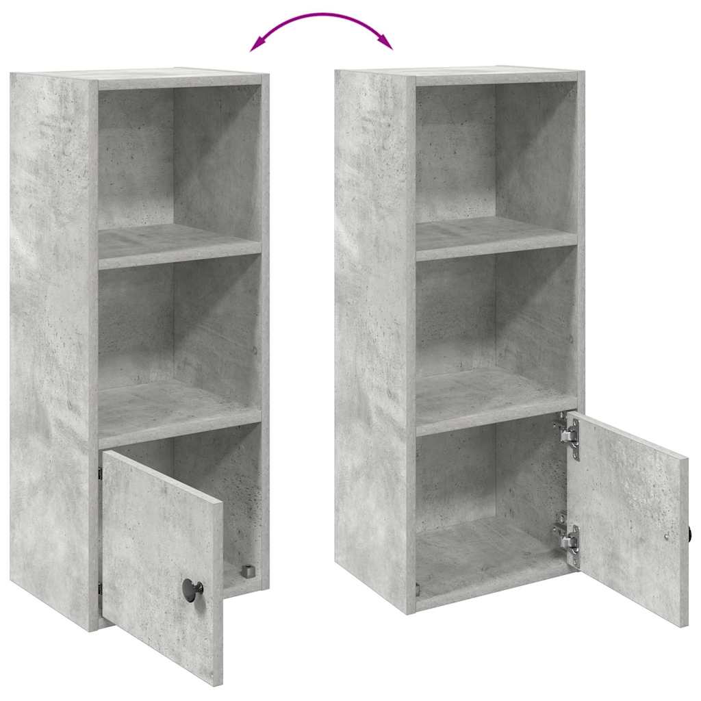 vidaXL Bookcase Concrete Grey 31x24x77 cm Engineered Wood