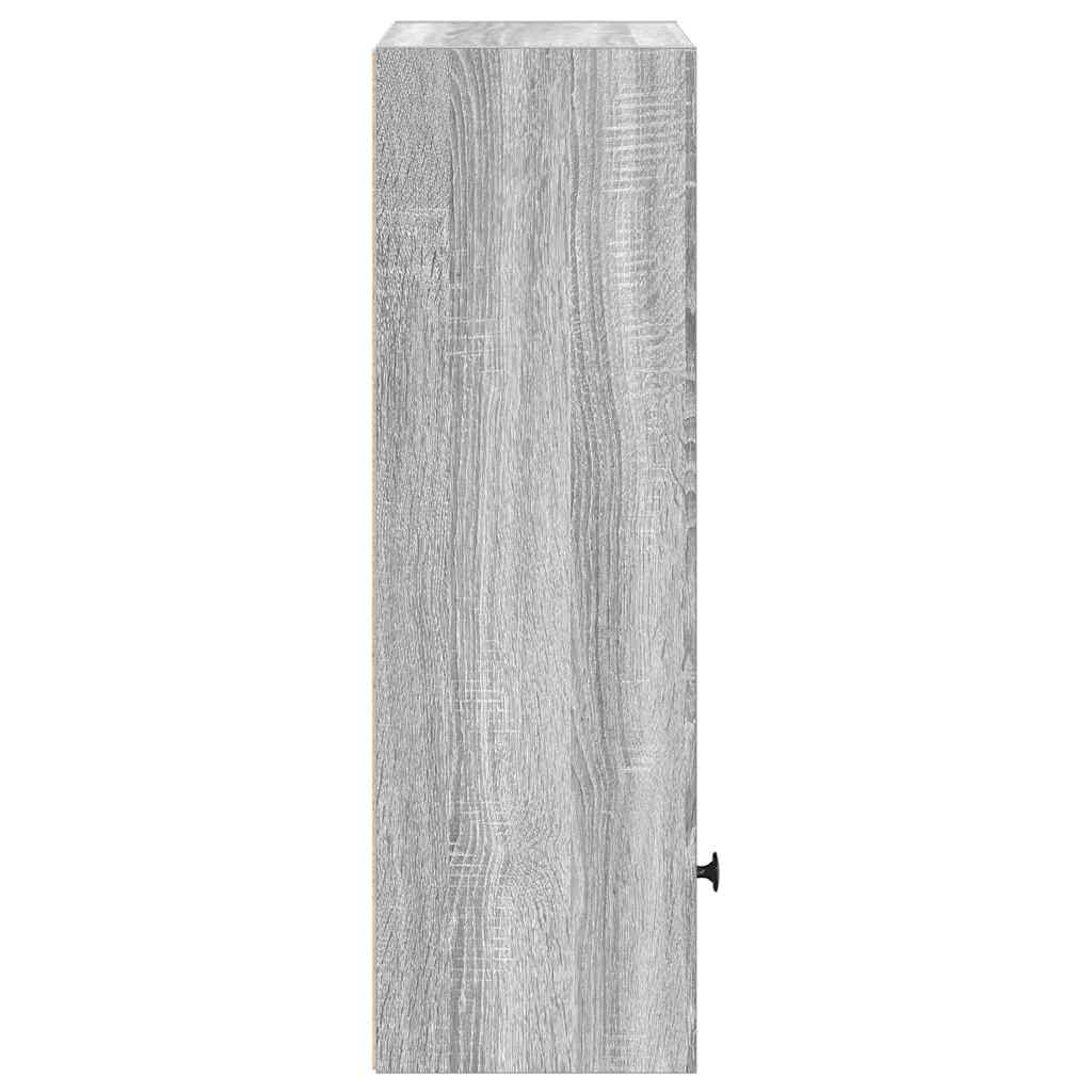 vidaXL Bookcase Grey Sonoma 31x24x77 cm Engineered Wood