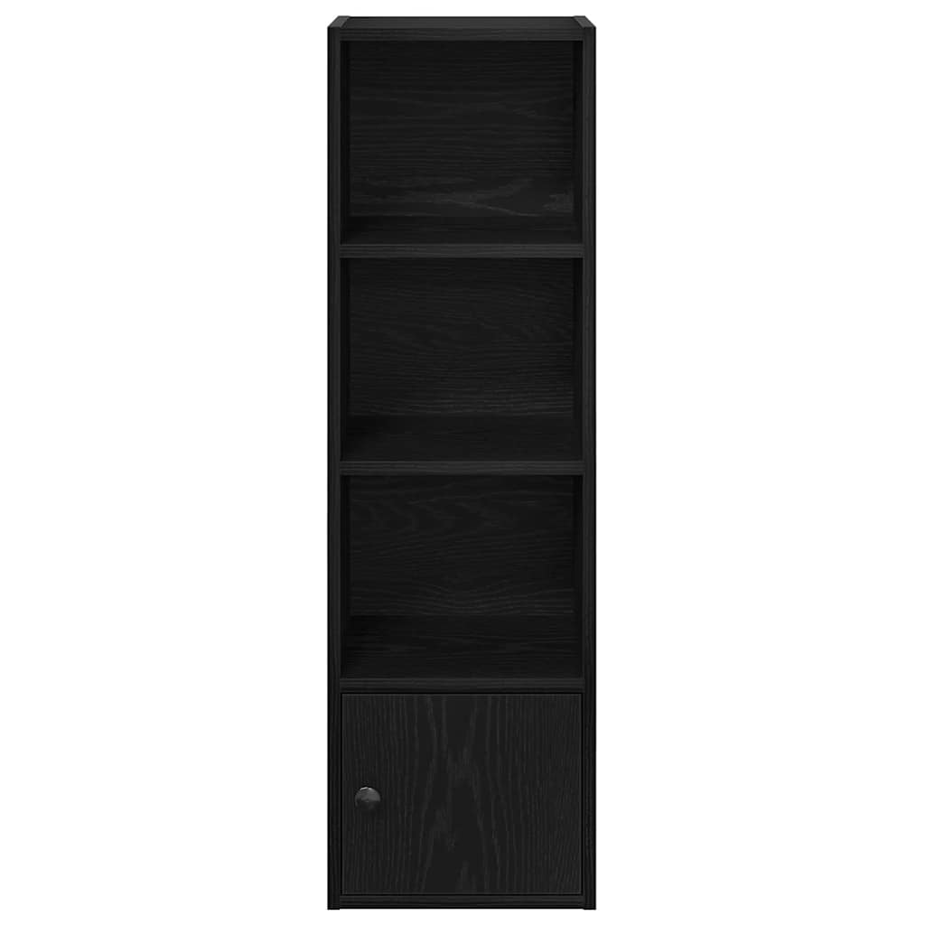 vidaXL Bookcase Black Oak 31x24x102 cm Engineered Wood