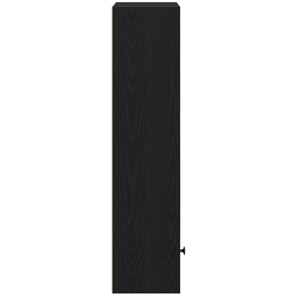 vidaXL Bookcase Black Oak 31x24x102 cm Engineered Wood