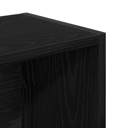 vidaXL Bookcase Black Oak 31x24x102 cm Engineered Wood