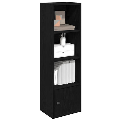 vidaXL Bookcase Black Oak 31x24x102 cm Engineered Wood