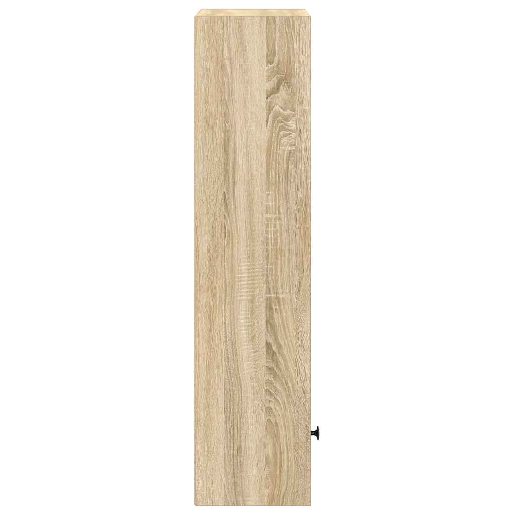 vidaXL Bookcase Sonoma Oak 31x24x102 cm Engineered Wood