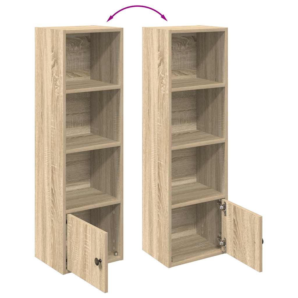 vidaXL Bookcase Sonoma Oak 31x24x102 cm Engineered Wood