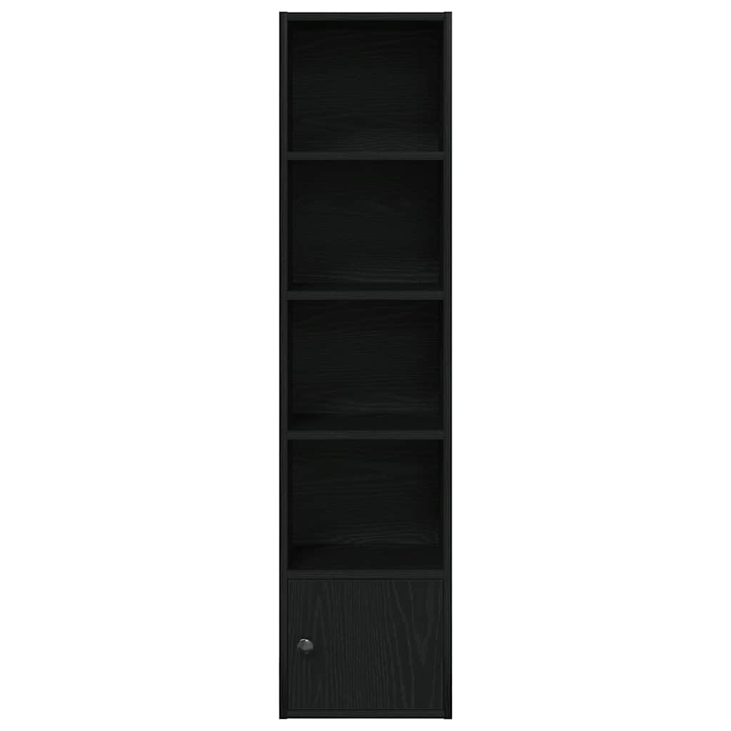 vidaXL Bookcase Black Oak 31x24x127 cm Engineered Wood