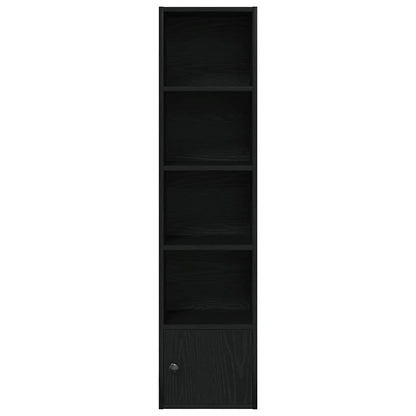 vidaXL Bookcase Black Oak 31x24x127 cm Engineered Wood