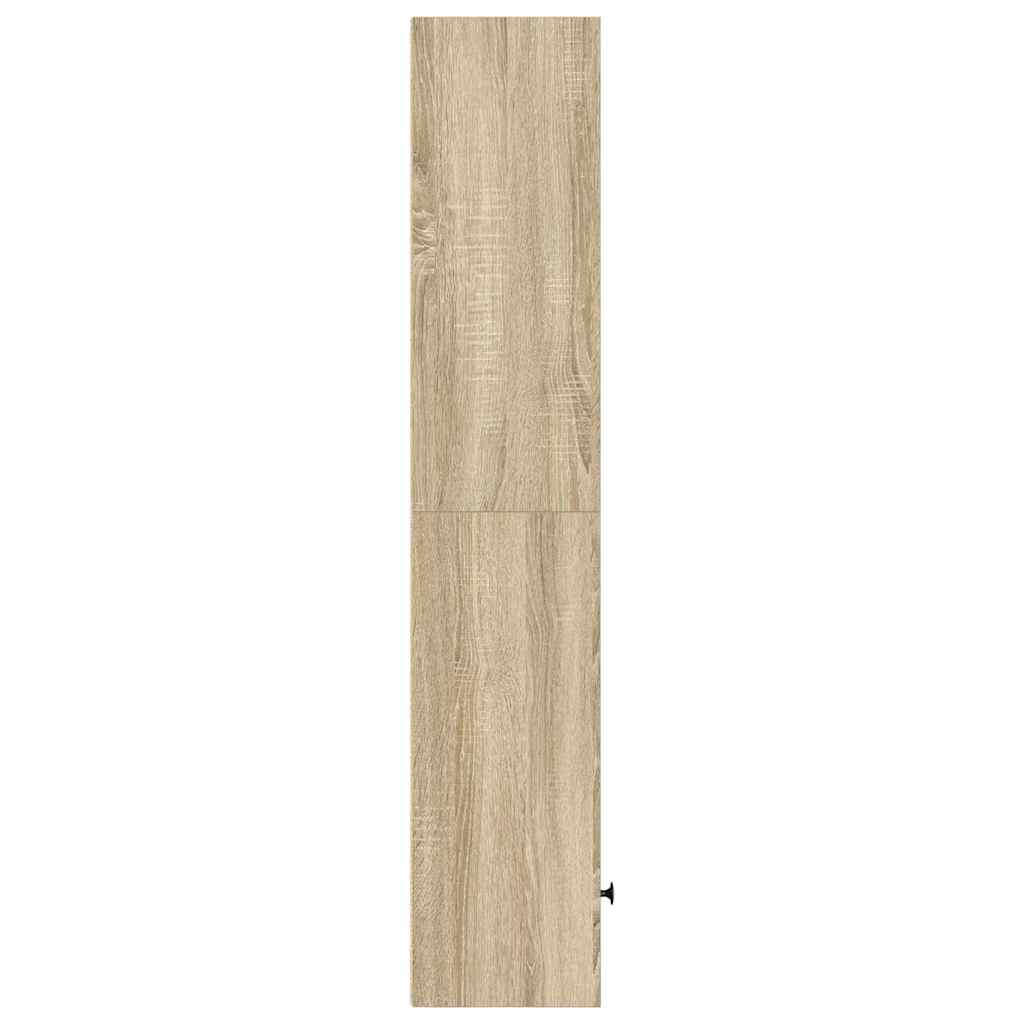 vidaXL Bookcase Sonoma Oak 31x24x127 cm Engineered Wood
