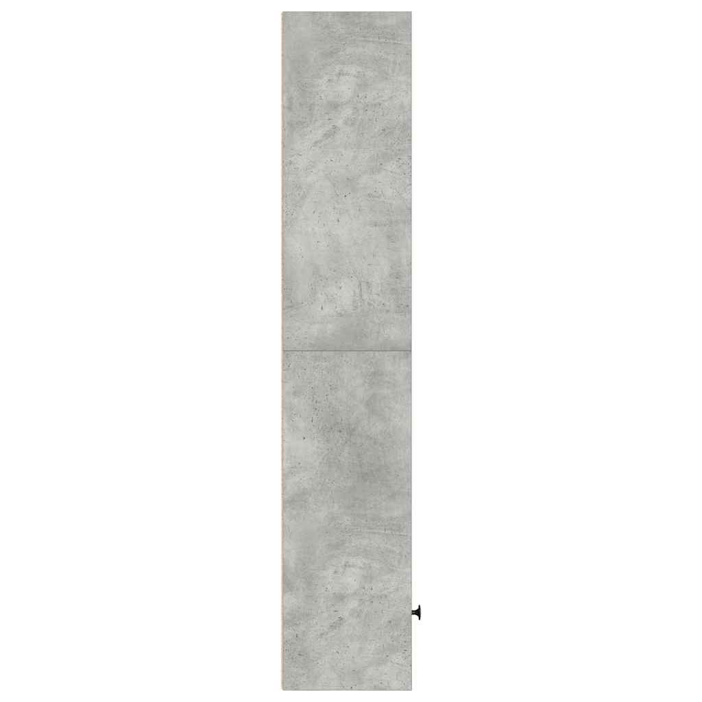 vidaXL Bookcase Concrete Grey 31x24x127 cm Engineered Wood