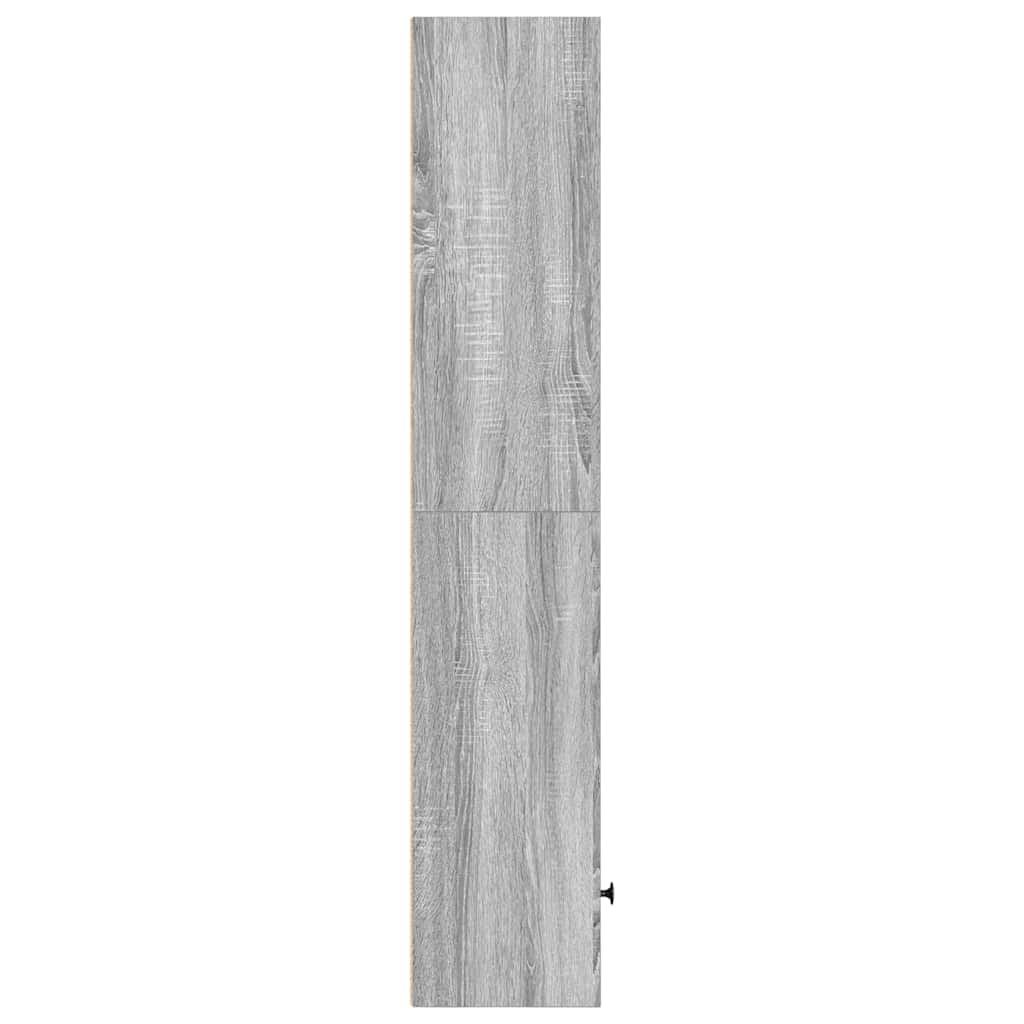 vidaXL Bookcase Grey Sonoma 31x24x127 cm Engineered Wood