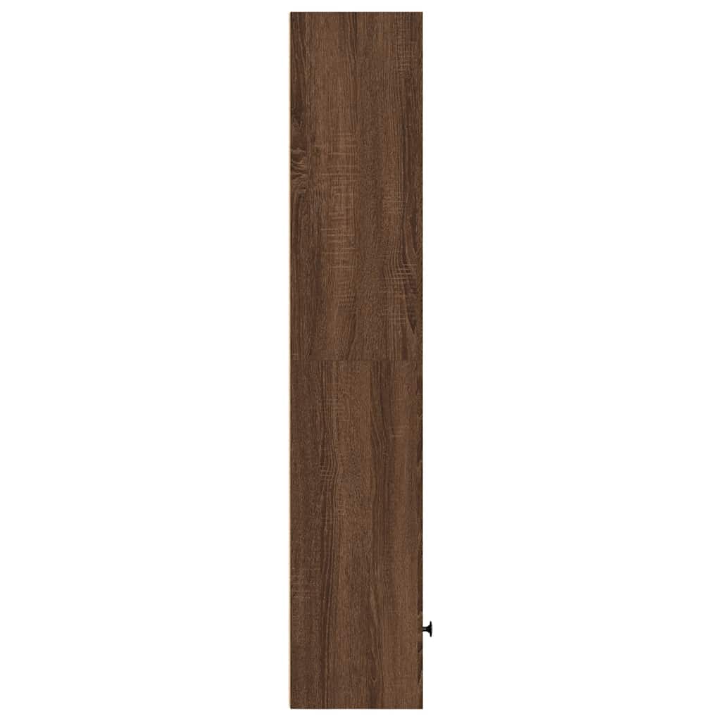 vidaXL Bookcase Brown Oak 31x24x127 cm Engineered Wood