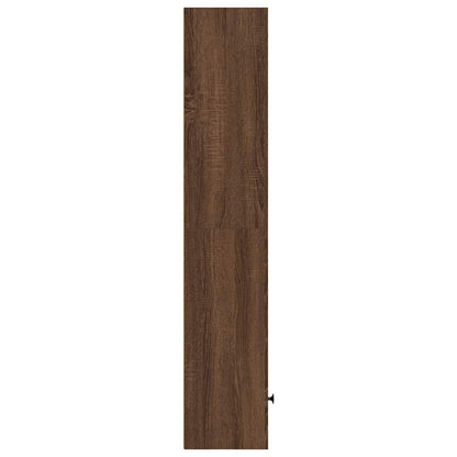 vidaXL Bookcase Brown Oak 31x24x127 cm Engineered Wood