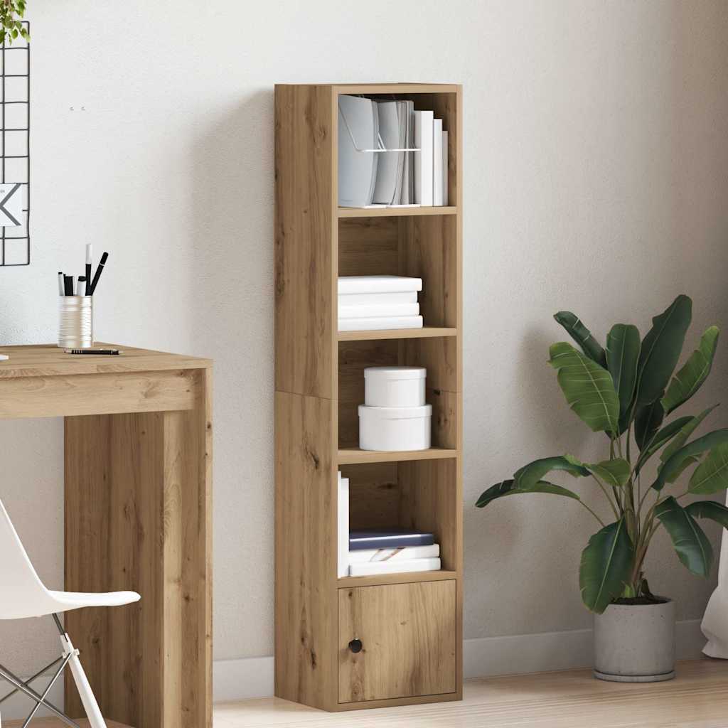 vidaXL Bookcase Artisan Oak 31x24x127 cm Engineered Wood