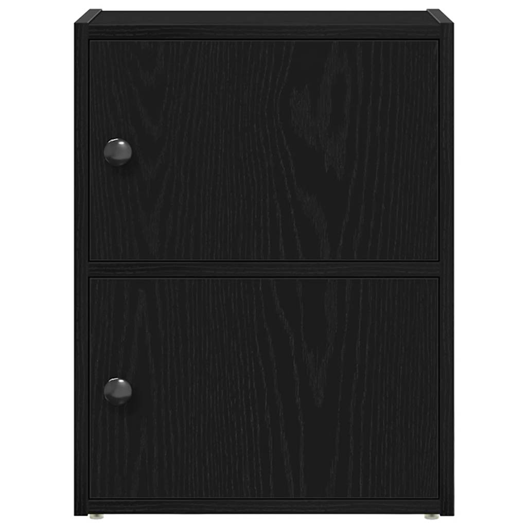 vidaXL Bookcase Black Oak 40x24x52 cm Engineered Wood
