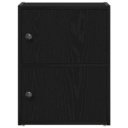 vidaXL Bookcase Black Oak 40x24x52 cm Engineered Wood