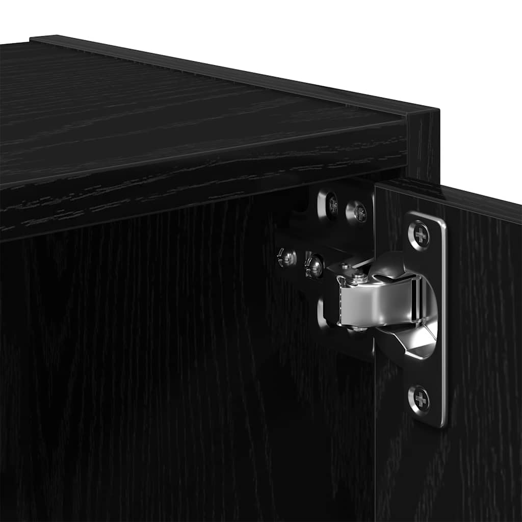 vidaXL Bookcase Black Oak 40x24x52 cm Engineered Wood