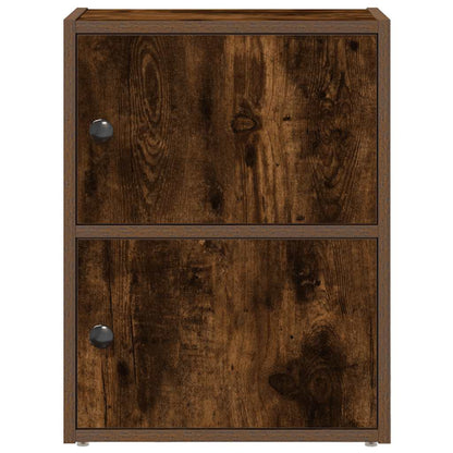 vidaXL Bookcase Smoked Oak 40x24x52 cm Engineered Wood