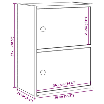 vidaXL Bookcase Old Wood 40x24x52 cm Engineered Wood