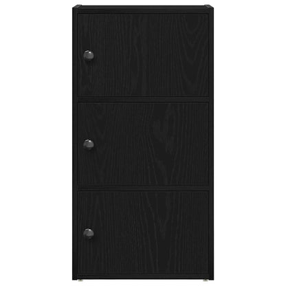 vidaXL Bookcase Black Oak 40x24x77 cm Engineered Wood