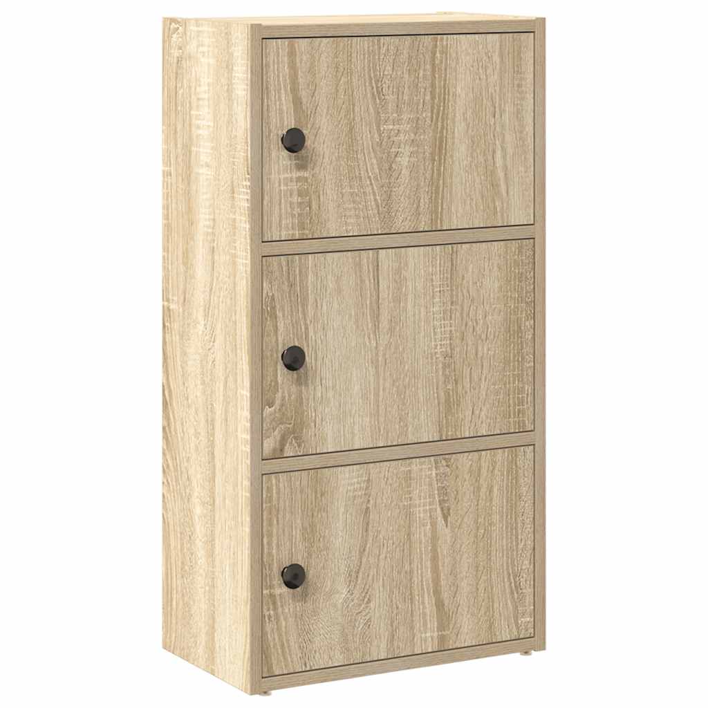 vidaXL Bookcase Sonoma Oak 40x24x77 cm Engineered Wood