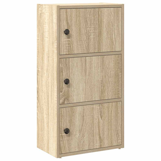 vidaXL Bookcase Sonoma Oak 40x24x77 cm Engineered Wood