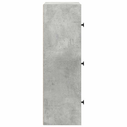 vidaXL Bookcase Concrete Grey 40x24x77 cm Engineered Wood