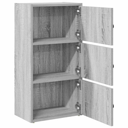 vidaXL Bookcase Grey Sonoma 40x24x77 cm Engineered Wood