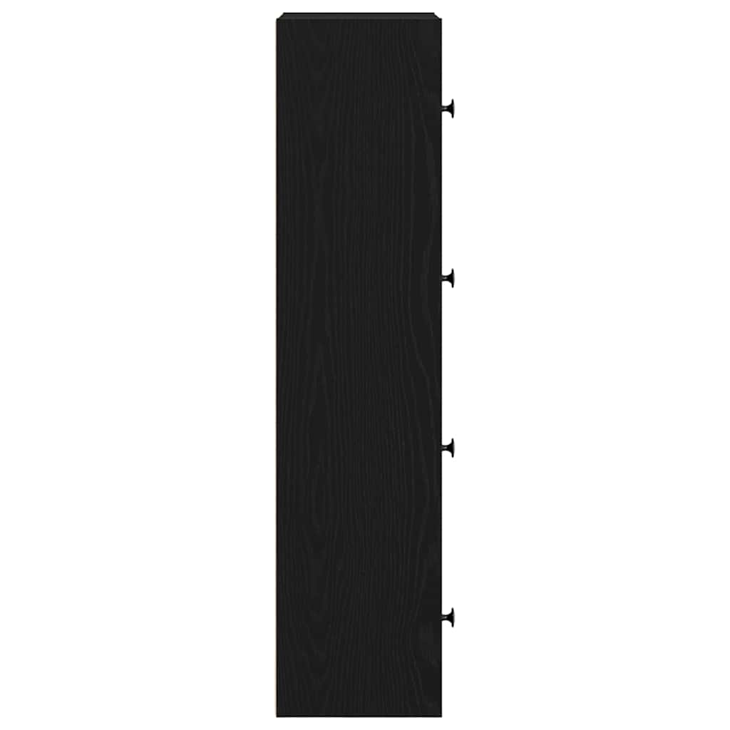 vidaXL Bookcase Black Oak 40x24x102 cm Engineered Wood