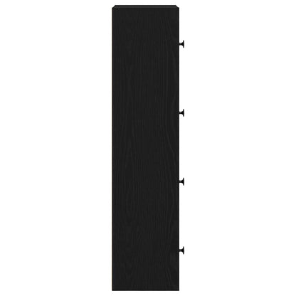 vidaXL Bookcase Black Oak 40x24x102 cm Engineered Wood