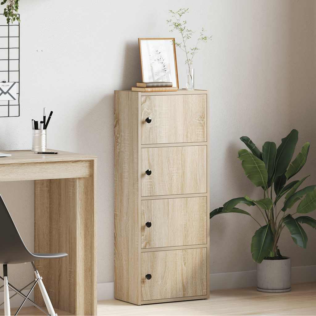 vidaXL Bookcase Sonoma Oak 40x24x102 cm Engineered Wood