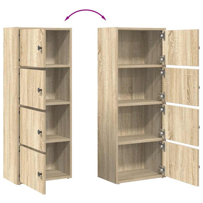 vidaXL Bookcase Sonoma Oak 40x24x102 cm Engineered Wood