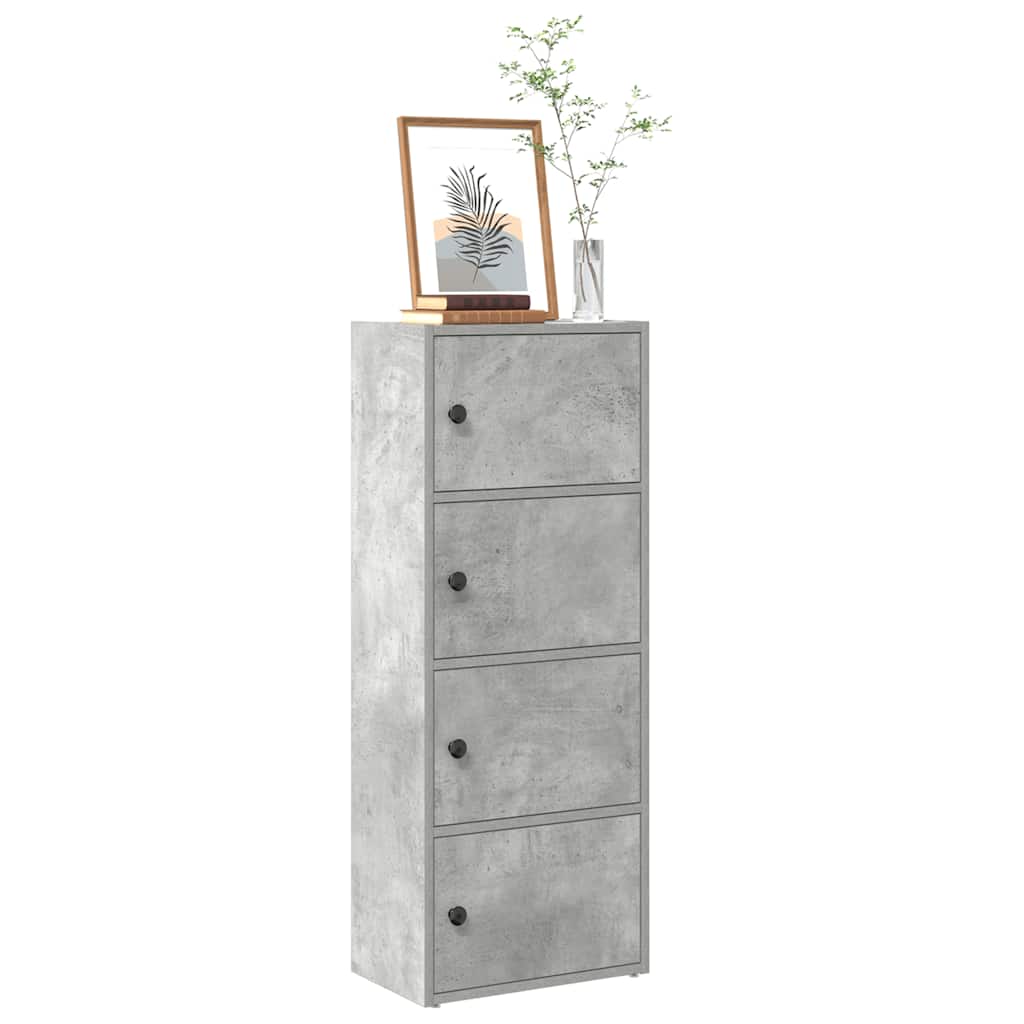 vidaXL Bookcase Concrete Grey 40x24x102 cm Engineered Wood