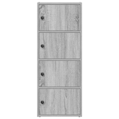 vidaXL Bookcase Grey Sonoma 40x24x102 cm Engineered Wood